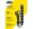 Удлинитель IEK STANDARD У06 6 мест 1,5м 3х1,5мм2 16А черный 695049 4
