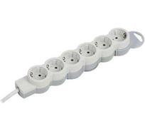 Удлинитель IEK STANDARD У06 6 мест 5м 3х1,5мм2 16А белый 695018