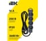 Удлинитель IEK STANDARD У04 4 места 1,5м 3х1,5мм2 16А черный 695025 3