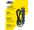 Удлинитель IEK STANDARD У04 4 места 1,5м 3х1,5мм2 16А черный 695025 4