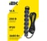 Удлинитель IEK STANDARD У06 6 мест 3м 3х1,5мм2 16А черный 695050 3