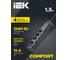 Удлинитель IEK COMFORT У04К 1,5м 3х1,5мм2 16А USB A+C 20Вт черный 694616 6