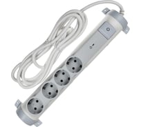 Фильтр сетевой IEK COMFORT СФ-04К 16А 3м 3х1,5мм2 белый 694696