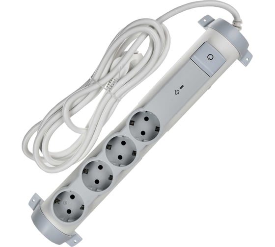 Фильтр сетевой IEK COMFORT СФ-04К 16А 3м 3х1,5мм2 белый 694696