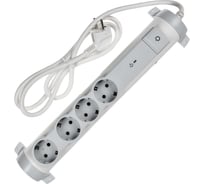 Фильтр сетевой IEK COMFORT СФ-04К 16А 1,5м 3х1,5мм2 белый 694651