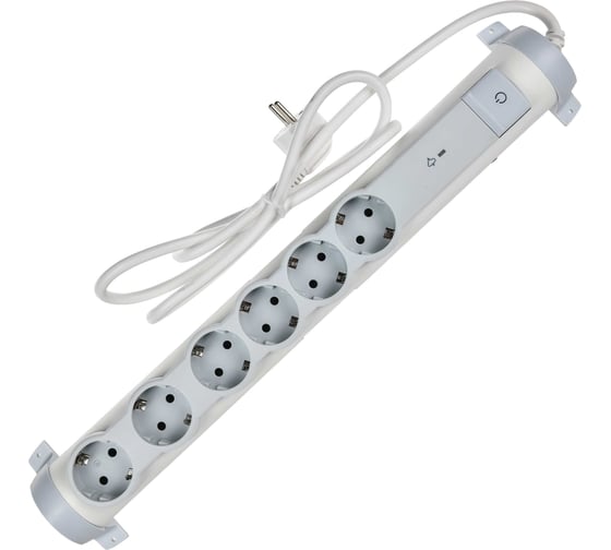 Фильтр сетевой IEK COMFORT СФ-06К 16А 1,5м 3х1,5мм2 белый 694656