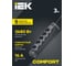 Удлинитель IEK COMFORT У05К 5 мест 3м 3х1,5мм2 16А черный 694688 4