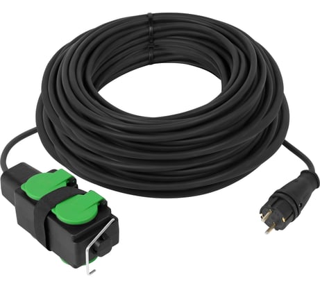 Удлинитель силовой ЭРА GREEN LINE UDL-KG-3x2, 5m-30m-IP44 с крышками с заземлением 4 розетки 30м КГ 3x2. 5мм2 IP44 Б0072582