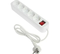 Сетевой фильтр TUNDRA 5 розеток, 1.8 м, 10 А, 2200 Вт, ПВС 3х0.75, IP20, белый 4160819