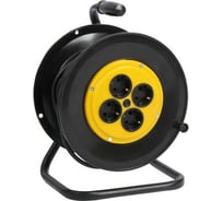 Удлинитель TUNDRA на катушке, 4 розетки, 25 м, 16 А, ПВС 3х1.5 мм2, с зк, IP44 2276557