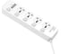 Сетевой фильтр Perfeo LDNIO SC4408C 2м, 4 розетки EU_UK_US/ 2500W/ 4 USB: QC 3.0+PD 3.0 20W/ White LD_D0435 2