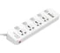 Сетевой фильтр Perfeo LDNIO SC4408C 2м, 4 розетки EU_UK_US/ 2500W/ 4 USB: QC 3.0+PD 3.0 20W/ White LD_D0435 4