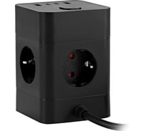 Сетевой удлинитель Buro BU-PTE4.1UC-Plus-B 1.5м (4 розетки) черный (коробка) 2090213