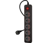 Сетевой фильтр Buro 500UNH-5-BG 5м (5 розеток) черный/серый (коробка) 2004676