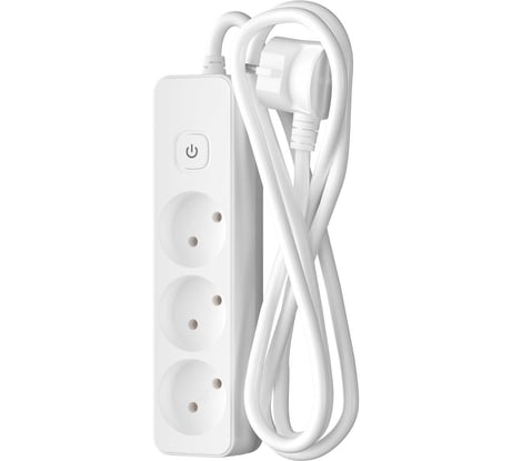 Сетевой удлинитель ФОТОН 10-33S, 3м, 3 розетки, 10А, с выключателем, Белый 24746
