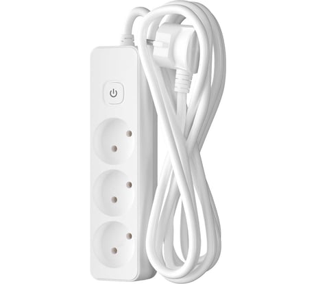 Сетевой удлинитель ФОТОН 10-53S, 5м, 3 розетки, 10А, с выключателем, Белый 24747