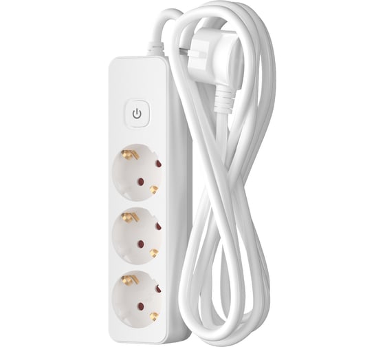 Сетевой удлинитель ФОТОН 16-53ЕS, 5м, 3 розетки, 16А, с выключателем, с заземлением, Белый 24753 1