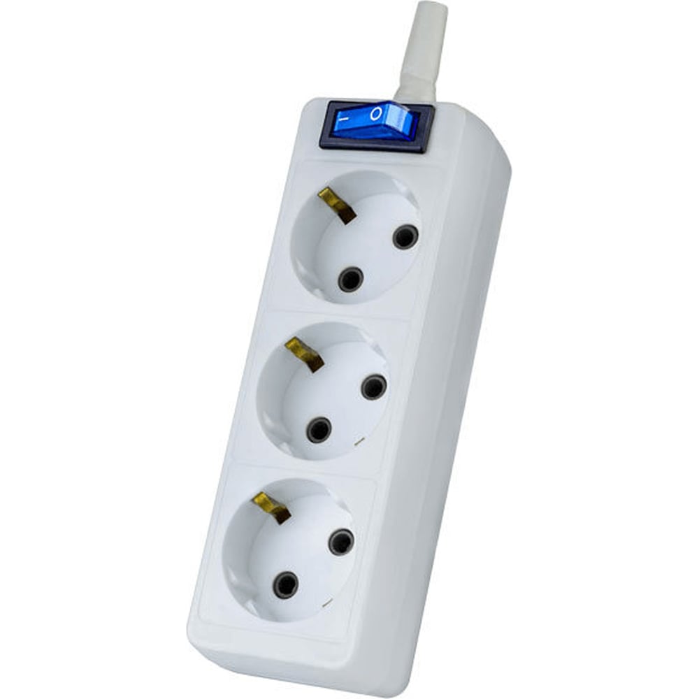 Сетевой удлинитель с кнопкой Perfeo RU POWER, 1,5 метра, 3 розетки ...