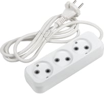 Удлинитель бытовой General Lighting Systems GES-10-2x075-3-7m, 10А, 2х0,75 мм2, 3 места, 7 метров, без заземления 470081