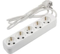 Удлинитель бытовой General Lighting Systems GES-16-3x100-5-1,5m, 16А, 3х1 мм2, 5 мест, 1,5 метра, с заземлением 470097