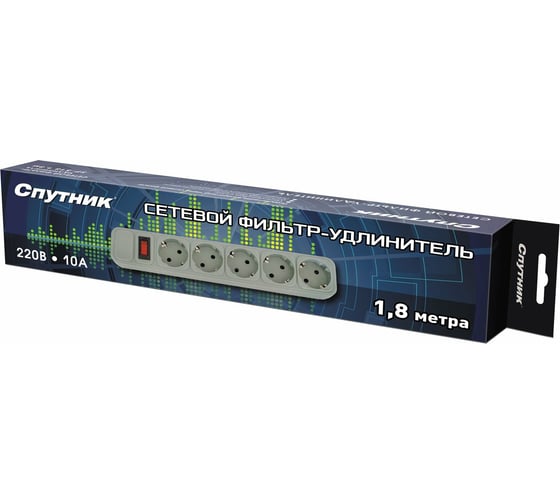 Сетевой фильтр-удлинитель Спутник SP-518 1,8м