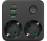 Сетевой фильтр QUMO Power Block Light 4SPBARU (P-0008), 2 розетки, 2500 Вт, 10A, 2 USB-A, 1 USB-C (2,1A Max), цвет черный 56034 2
