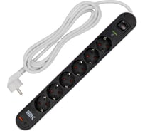 Фильтр сетевой IEK СФ-06К 16А USB A+C 20Вт 3м 3х1,5мм2 черный WFP10-16-06-03-ZKU-K02