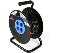 Удлинитель на катушке Smartbuy 4 гнезда, 40м без заземления, с предохранителем ПВС 2х1,0 10А/2,2кВт SBE-10-4-40-N