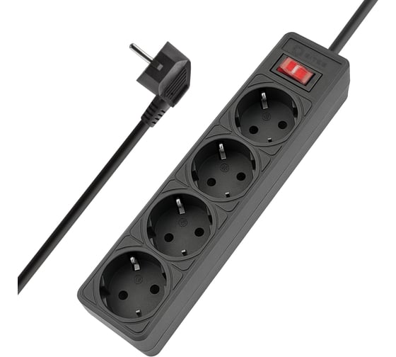 Сетевой фильтр 5bites GARDA 4S / 3*0.75мм2 / 0.5м / BLACK SP4B-505U