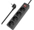 Сетевой фильтр 5bites GARDA 4S / 3*0.75мм2 / 0.5м / BLACK SP4B-505U 1