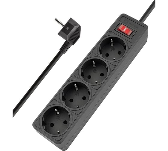 Сетевой фильтр 5bites GARDA 4S / 3*0.75мм2 / 1м / BLACK SP4B-510