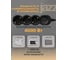 Удлинитель электрический Jazzway EX-03GS-300-bk (3 x 3м) 3 розетки, заземление, шторки, выключатель 5075726 2