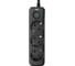 Cетевой фильтр AGNI плоский 3 розетки, 7 метров, чёрный TP-FD3E TP-FD3E-7m-black 1