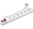 Фильтр-удлинитель UNIVersal 6 гнезд с USB type-A + type-C, ПВС 3*0,75, 10А/2,2кВт, выключатель с индикацией, с заземлением, защитные шторки, белый 1,8м 2543 1