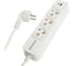 Удлинитель 3-местный STEKKER HM20-31-03 с заземлением, 3x1мм2, 3м, 250В, 16А, USB A+C, Click Tap, белый+матовый золотой 50085 1
