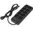 Сетевой фильтр Powercom SP-10 USB2A1СB 1.8м (10 розеток) черный (коробка) 2065238 1
