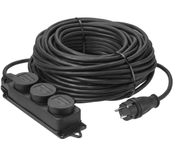 Силовой удлинитель-шнур Voltface 3 гнезда, с/з КГ 3х2.5 5м IP44 VOLT-100-02-05