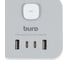 Сетевой удлинитель BURO BU-PC3.1UС-W 1.5м (3 розетки) белый (коробка) 2090219 6