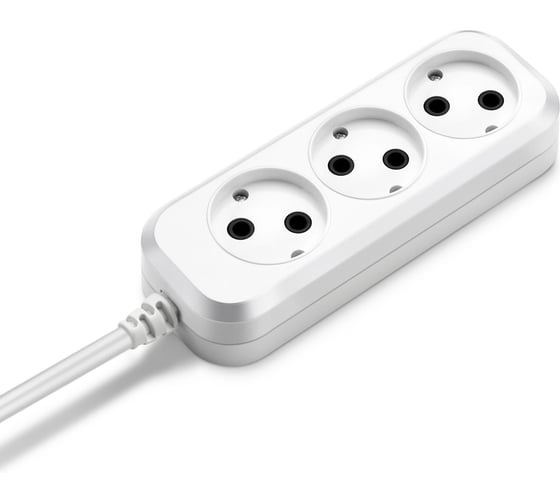 Сетевой удлинитель BURO BU-PSL3.1/W 1.5м (3 розетки) белый (пакет ПЭ) 475331