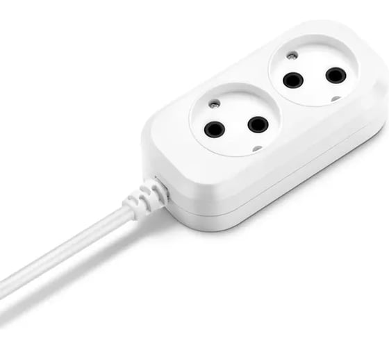 Сетевой удлинитель BURO BU-PSL2.5/W 5м (2 розетки) белый (пакет ПЭ) 475310