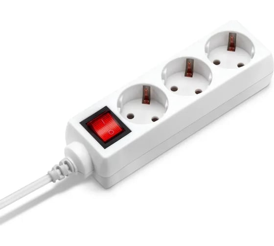 Сетевой удлинитель BURO BU-PS3.1/W 1.5м (3 розетки) белый (пакет ПЭ) 475287