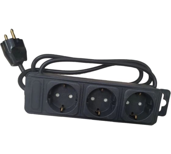 Удлинитель сетевой ООО "ОПТИКОМ ЭЛЕКТРИК" 3-х местный 1,4 м, 16А/250V, черный 1270.1501.3