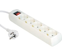 Бытовой удлинитель с выключателем truEnergy 5 розеток кабель ПВС 3x1 мм2 3м 15108