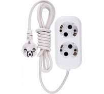 Бытовой удлинитель СИБРТЕХ тип УХз-10, с заземлением, 5м, 2 розетки, 10А 96062