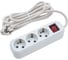 Бытовой удлинитель СИБРТЕХ с заземлением и выключателем, 5м, 3 розетки, 10A, тип УХз10, 96083 1