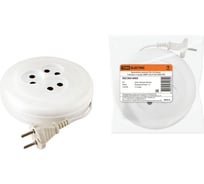 Удлинитель-рулетка TDM ELECTRIC УХ6-103 белая 7 метров, 3 гнезда, ШВВП, 2х0,75, 6А/250В SQ1303-0502