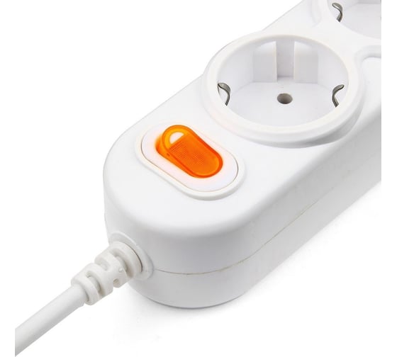 Бытовой удлинитель Power Cube 3р с/з выкл., 3500 Вт, 16 А, 3 м 31,5 (белый) PC-1-3M