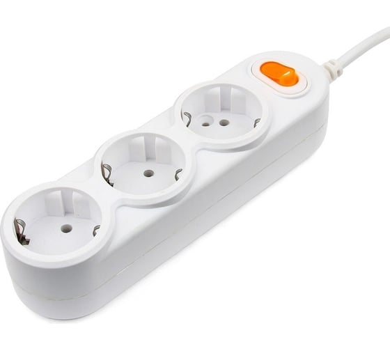 Бытовой удлинитель Power Cube 3р с/з выкл., 3500 Вт, 16 А, 5 м 31,5 (белый) PC-1-5M