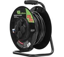 Силовой удлинитель на стальной катушке СИБРТЕХ ПВС 3х2,5 мм, 20м, 4 розетки, 16А, тип УХз16 95872