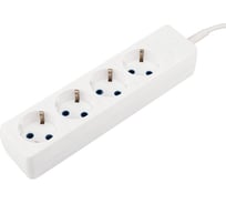 Удлинитель PROCONNECT 4 гнезда 10 м 3x0,75 мм2 с заземлением белый 11-7218